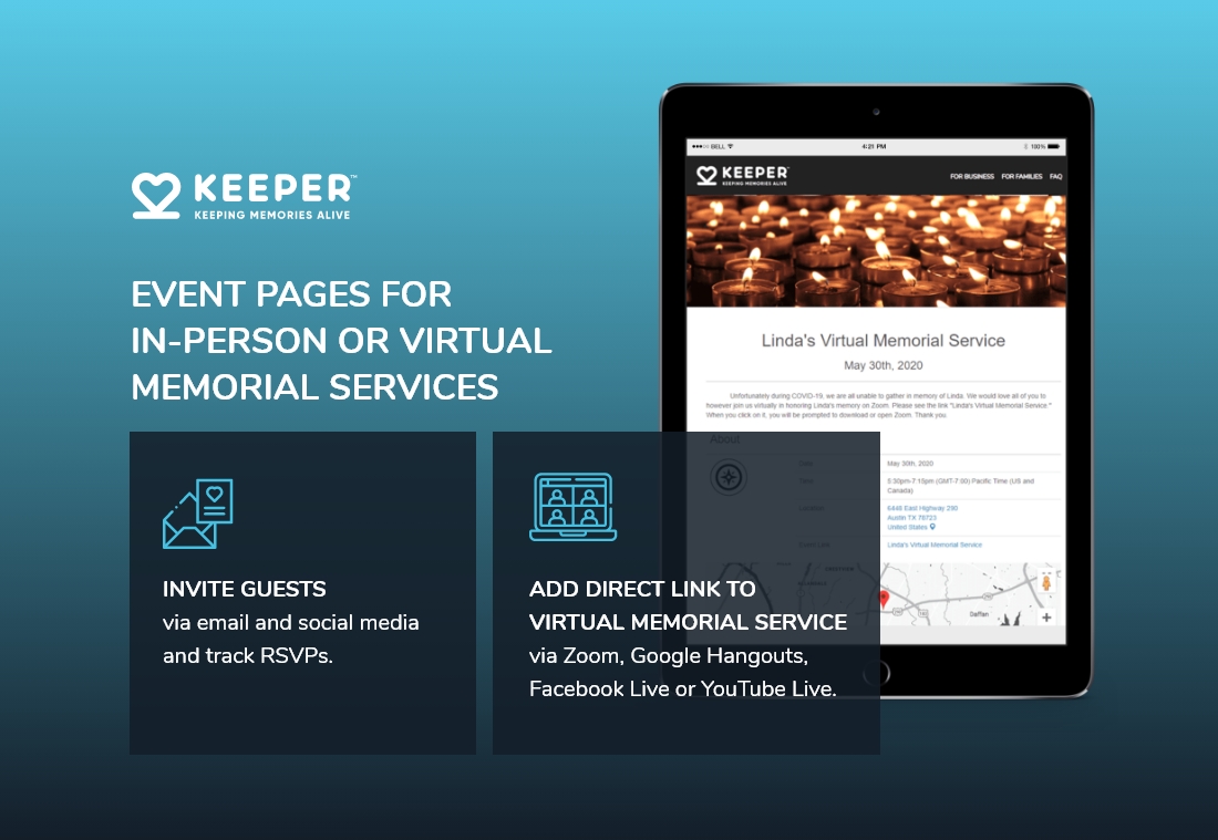 How to Hold a Virtual Memorial Service keeper memorials